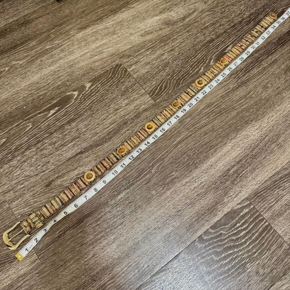 Y2K Elite Gold + Cream Beaded Western Belt - Picture 7 of 7